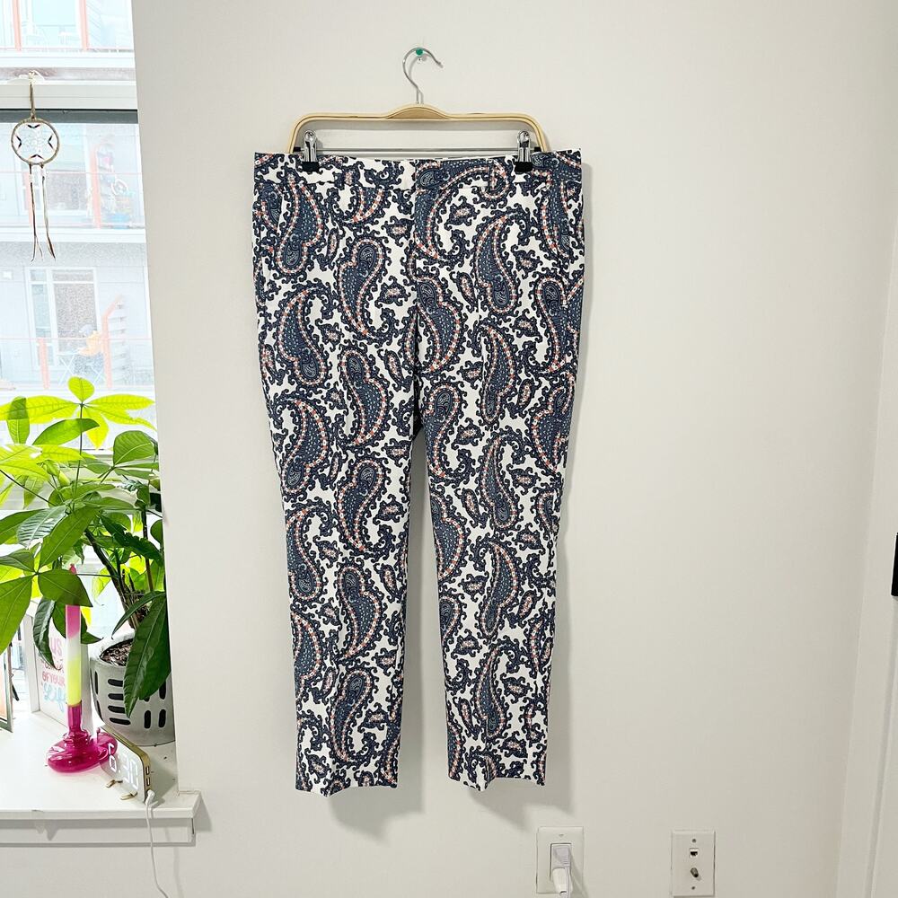NEW Banana Republic Paisley Print Avery Pants Size 10